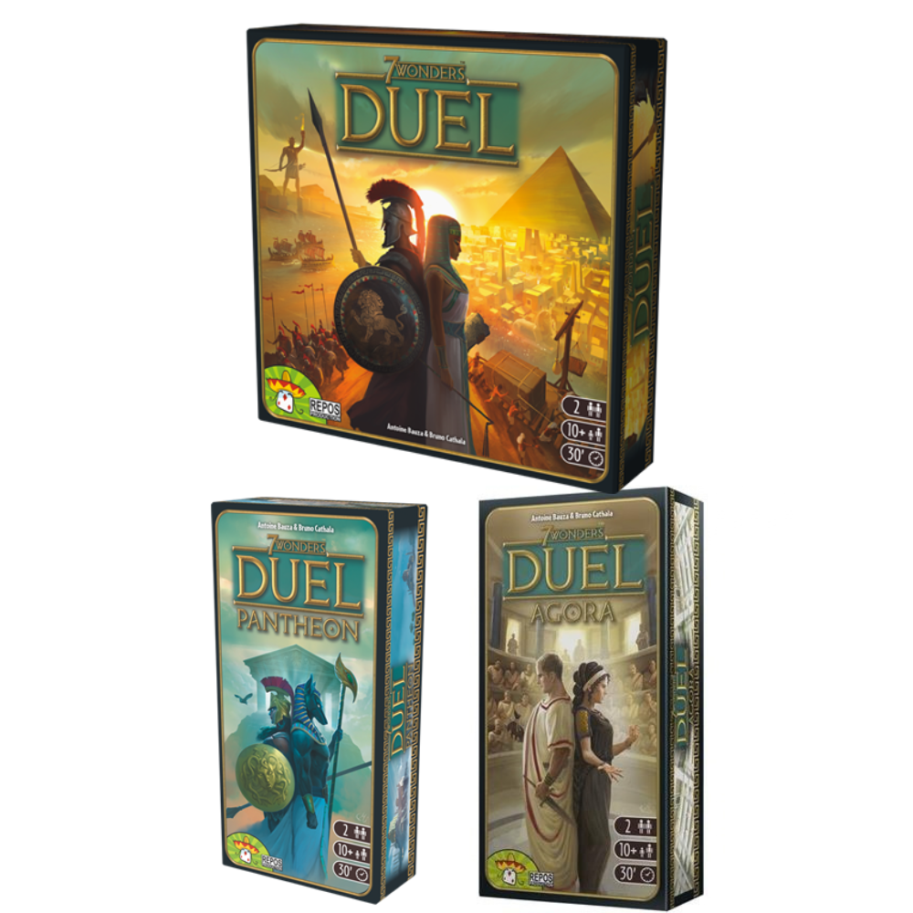 Pack Completo: 7 WONDERS DUEL + PANTHEON + AGORA