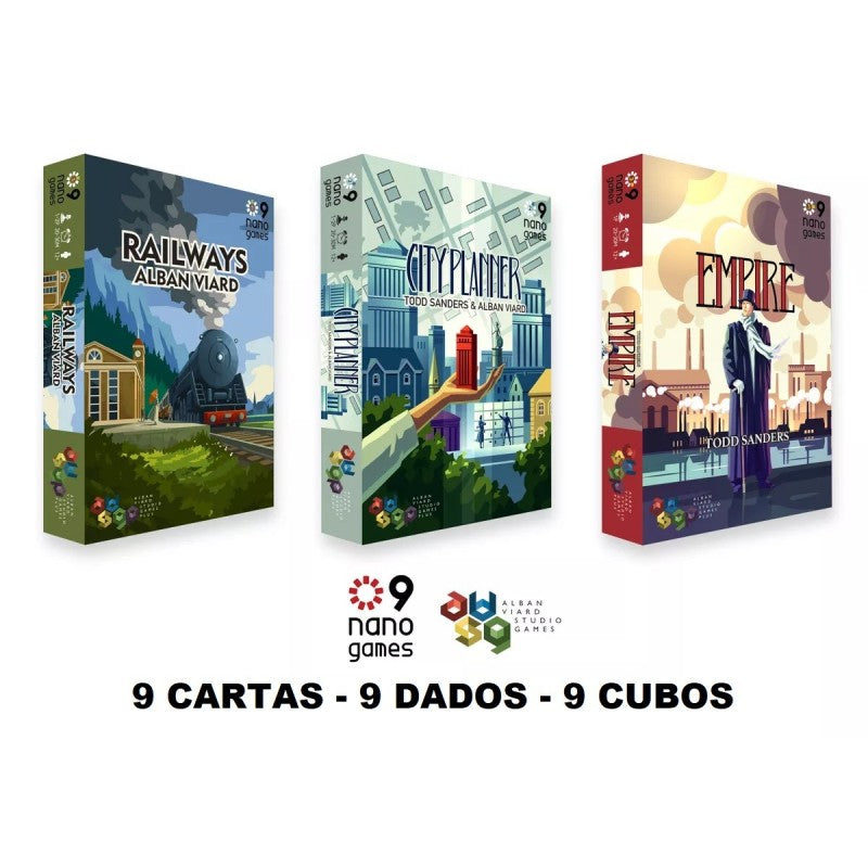 RAILWAYS, CITY PLANNER Y EMPIRE. "Nano9games"